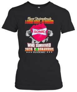 Blood Inside Me Never Underestimate A Sonic Drive Motors Worker Who Survived 2020 Coronavirus Pandemic T-Shirt Classic Women's T-shirt
