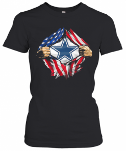 Blood Insides Dallas Cowboys American Flag Independence Day T-Shirt Classic Women's T-shirt