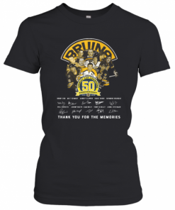 Bruins Stanley Cup Champions 50Th Anniversary Signature T-Shirt Classic Women's T-shirt