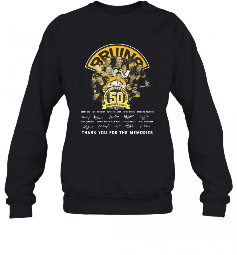 Bruins Stanley Cup Champions 50Th Anniversary Signature T-Shirt Unisex Sweatshirt