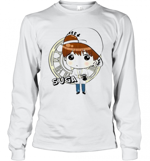 Bts Bangtan Boy Same Cartoon Suga T-Shirt Long Sleeved T-shirt 