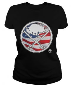 Buffalo Sabres American flag veteran Independence Day  Classic Ladies