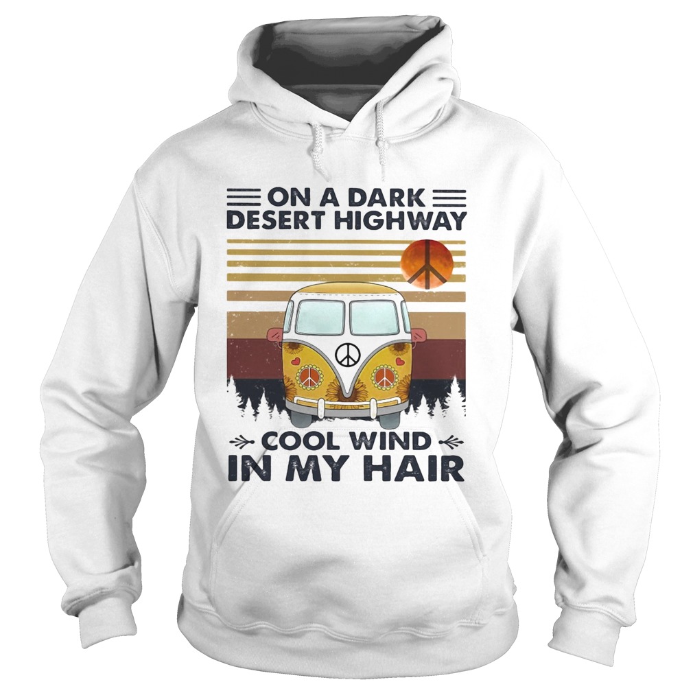 Bus on a dark desert highway cool wind in my hair vintage  Hoodie