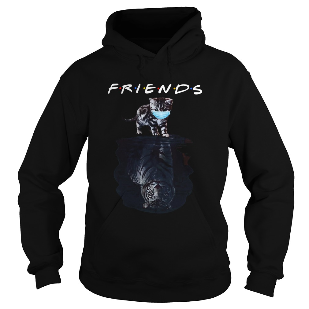 Cat Face Mask Reflection Tiger Friends  Hoodie