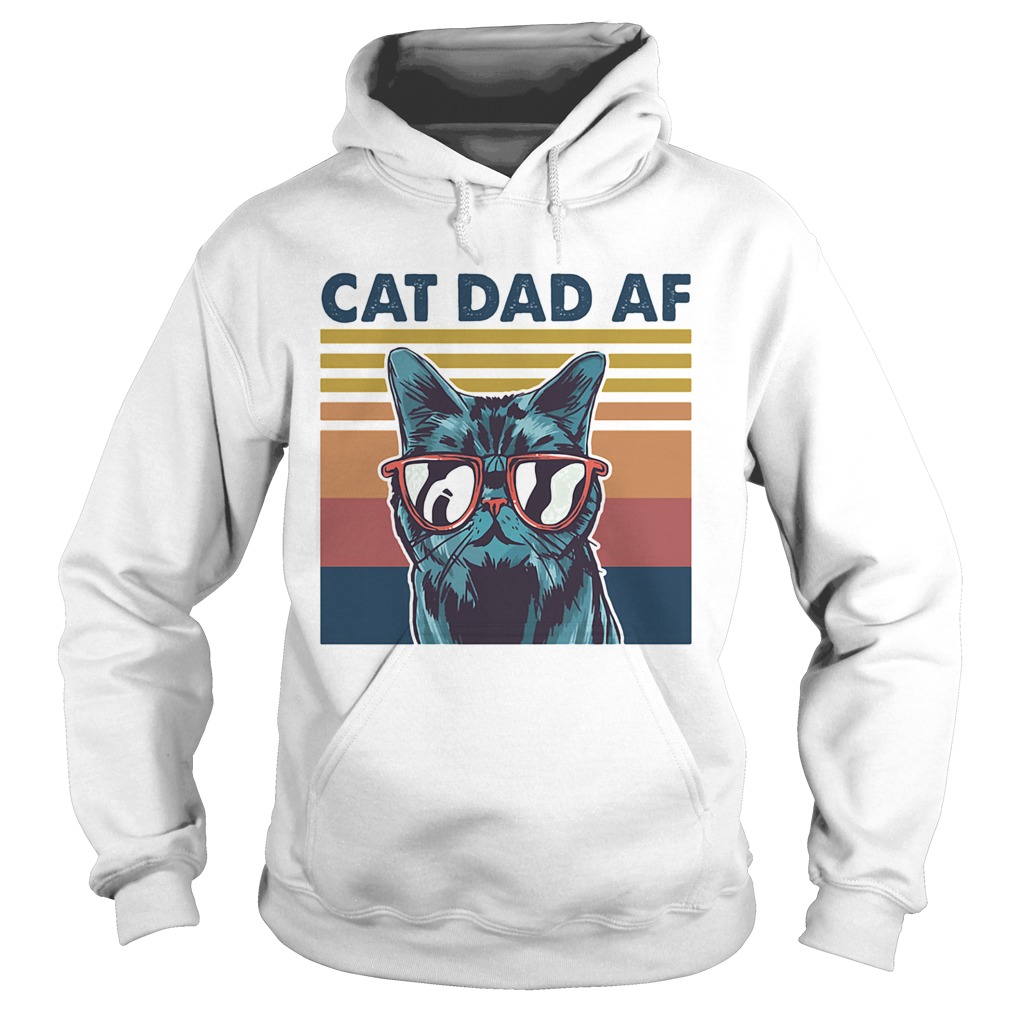 Cat dad af glasses vintage  Hoodie