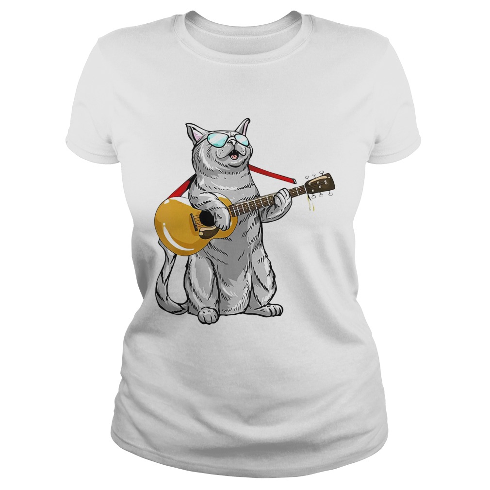 Cat play the guitar  Classic Ladies