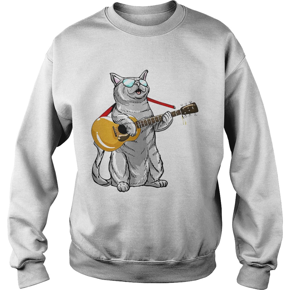 Cat play the guitar  Sweatshirt