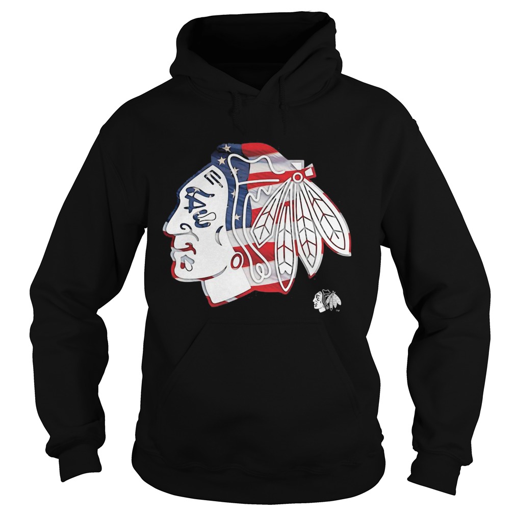 Chicago Blackhawks American flag veteran Independence Day  Hoodie