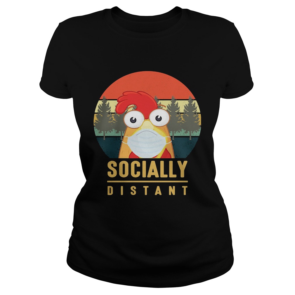 Chicken mask socially distant covid19 vintage  Classic Ladies