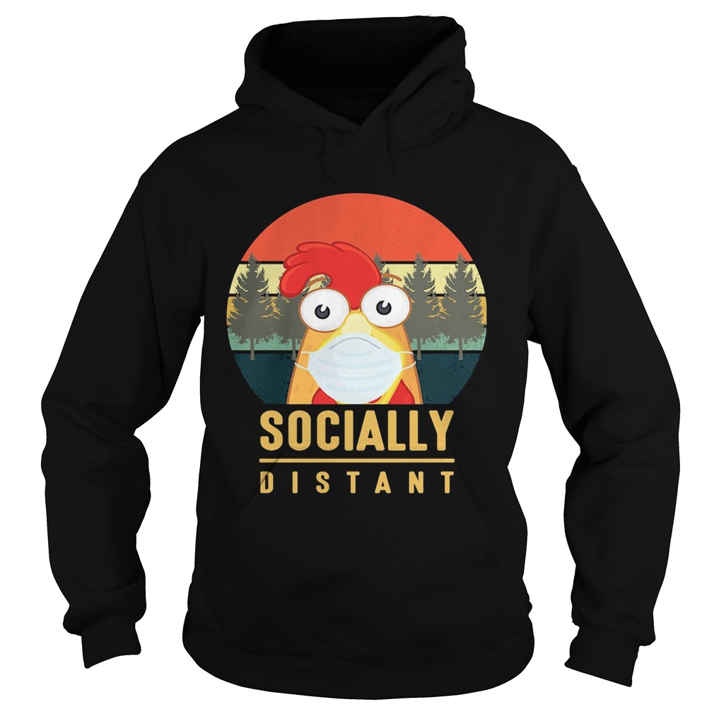 Chicken mask socially distant covid19 vintage  Hoodie