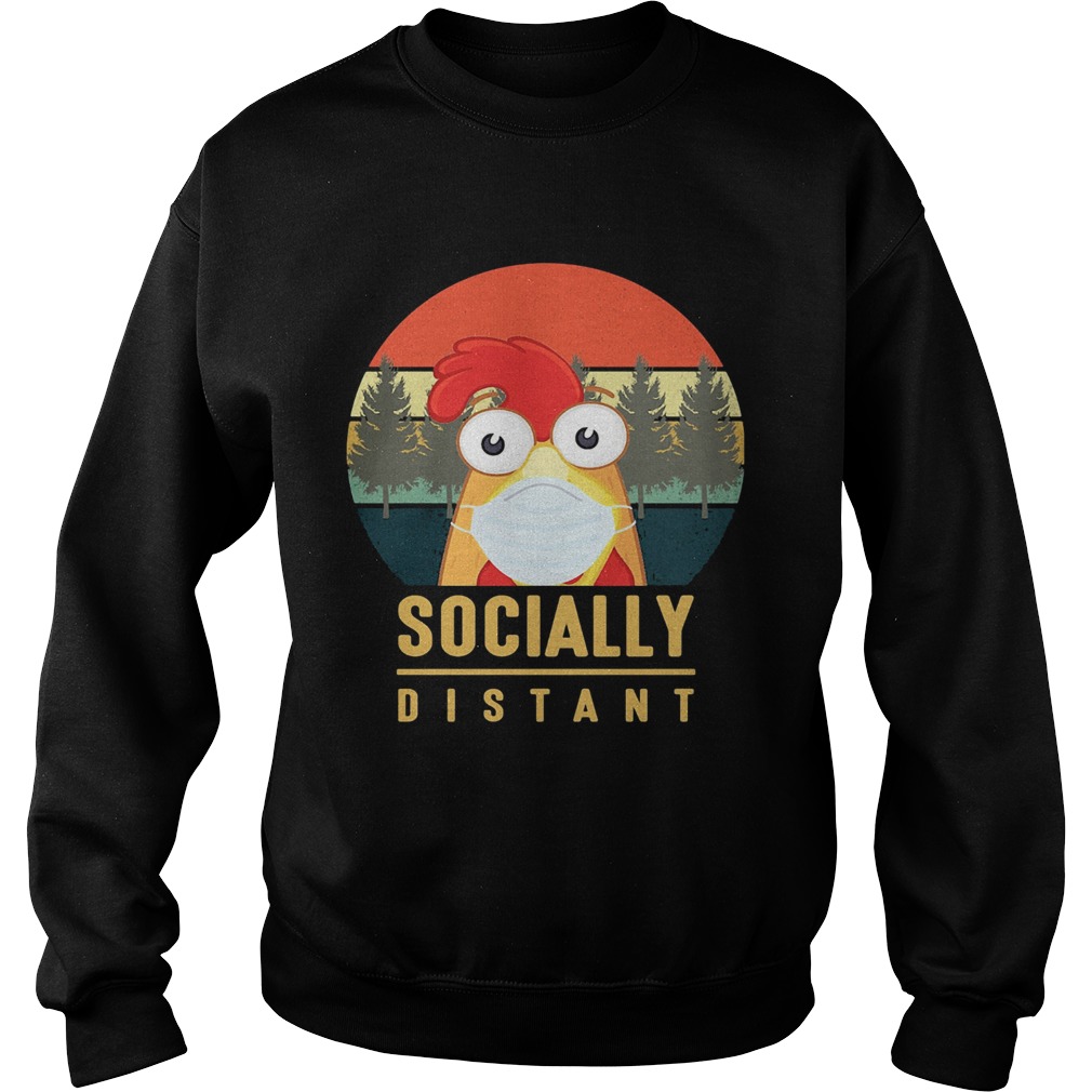 Chicken mask socially distant covid19 vintage  Sweatshirt