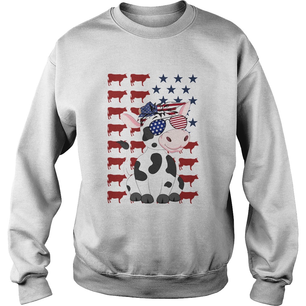 Cow Flag American In 5 Independence Day  Sweatshirt