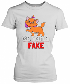 Cute Cat Kitty Corona Fake T-Shirt Classic Women's T-shirt