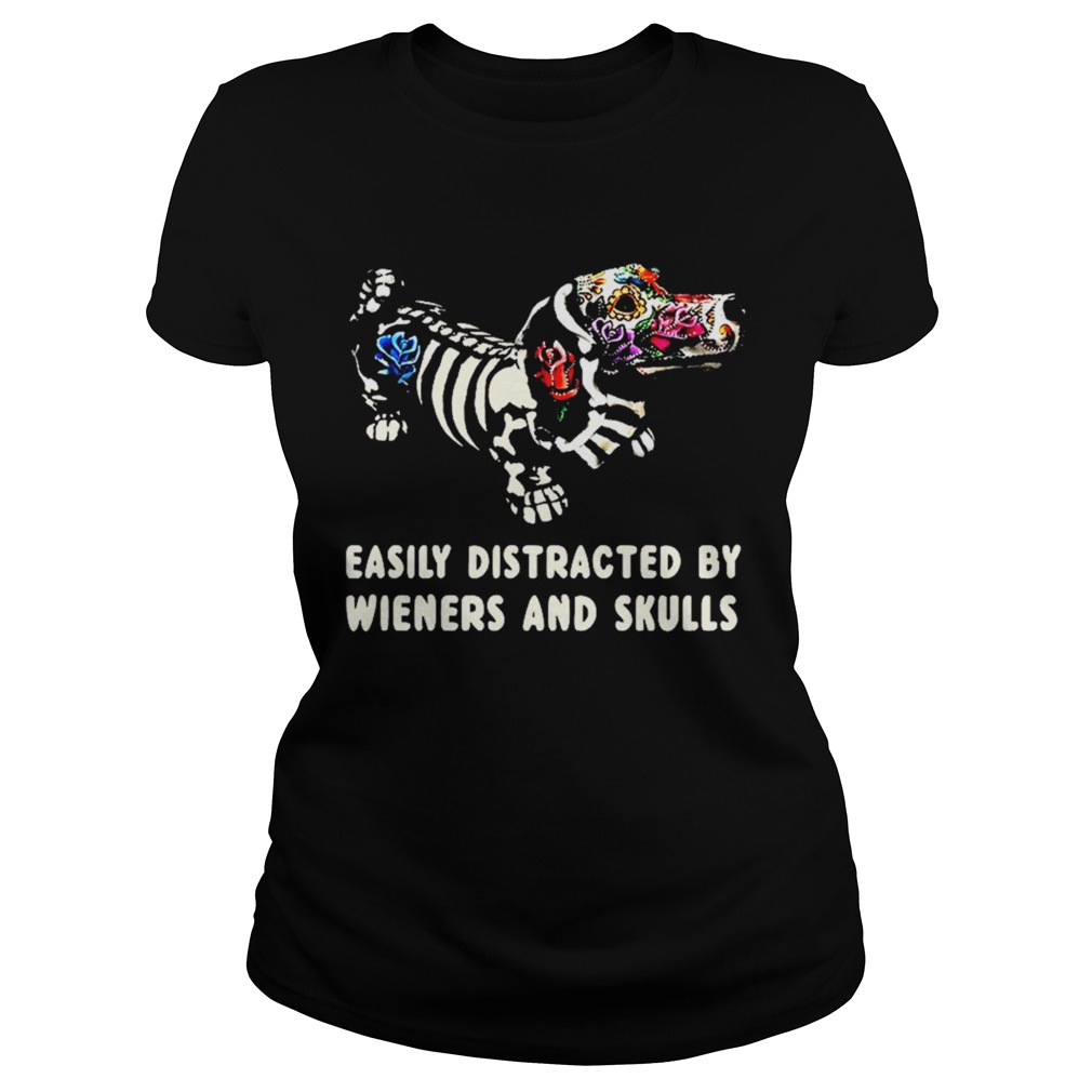 Dachshund flower easily distracted by wieners and skulls Classic Ladies