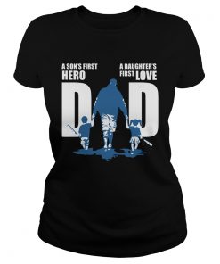 Dad A Sons First Hero A Daughters First Love Baseball  Classic Ladies