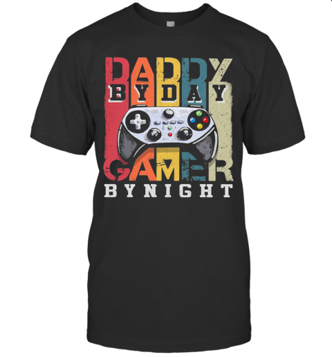 Daddy By Day By Night Gamer Vintage T-Shirt