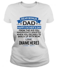 Dear Bonus Dad Happy Fathers Day From The Kid Shake With Mom  Classic Ladies