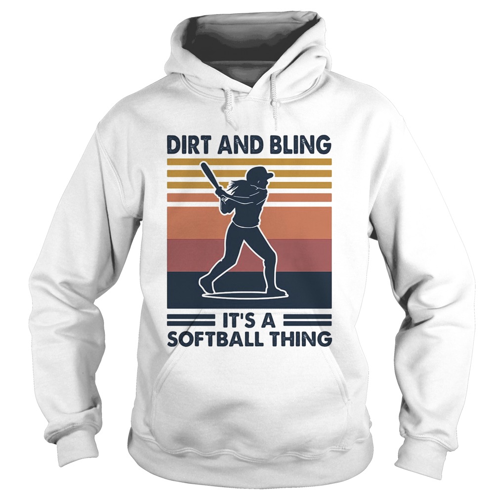 Dirt and bling its a softball thing vintage  Hoodie
