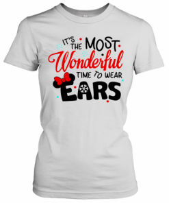 Disney Minnie Mouse It's The Most Wonderful Time To Wear Ears  T-Shirt Classic Women's T-shirt