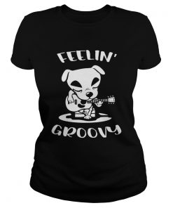 Dog playing guitar feeling groovy  Classic Ladies