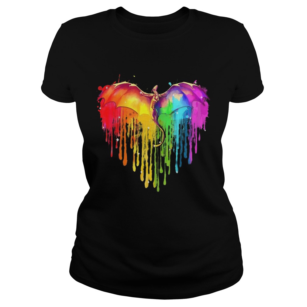 Dragon LGBT Heart Classic Ladies