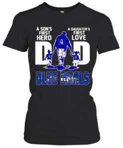 Duke Blue Devils A Son'S First Hero A Daughter'S First Love Dad T-Shirt Classic Women's T-shirt