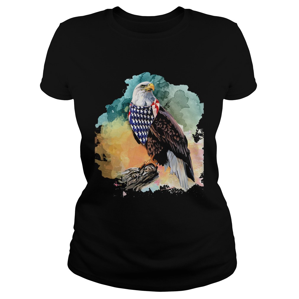 Eagle American flag veteran Independence Day  Classic Ladies