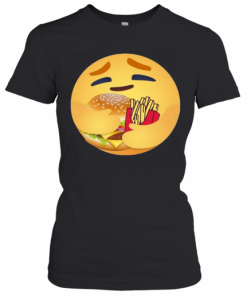 Facebook Care Emoji Hugging Hamburger And Fries T-Shirt Classic Women's T-shirt