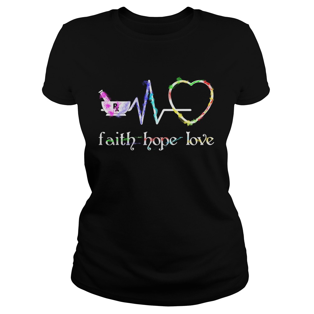 Faith hope love heartbeat Classic Ladies