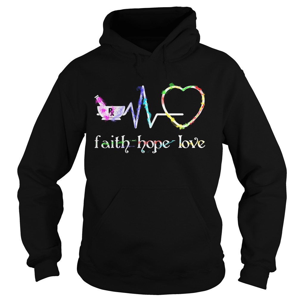 Faith hope love heartbeat Hoodie