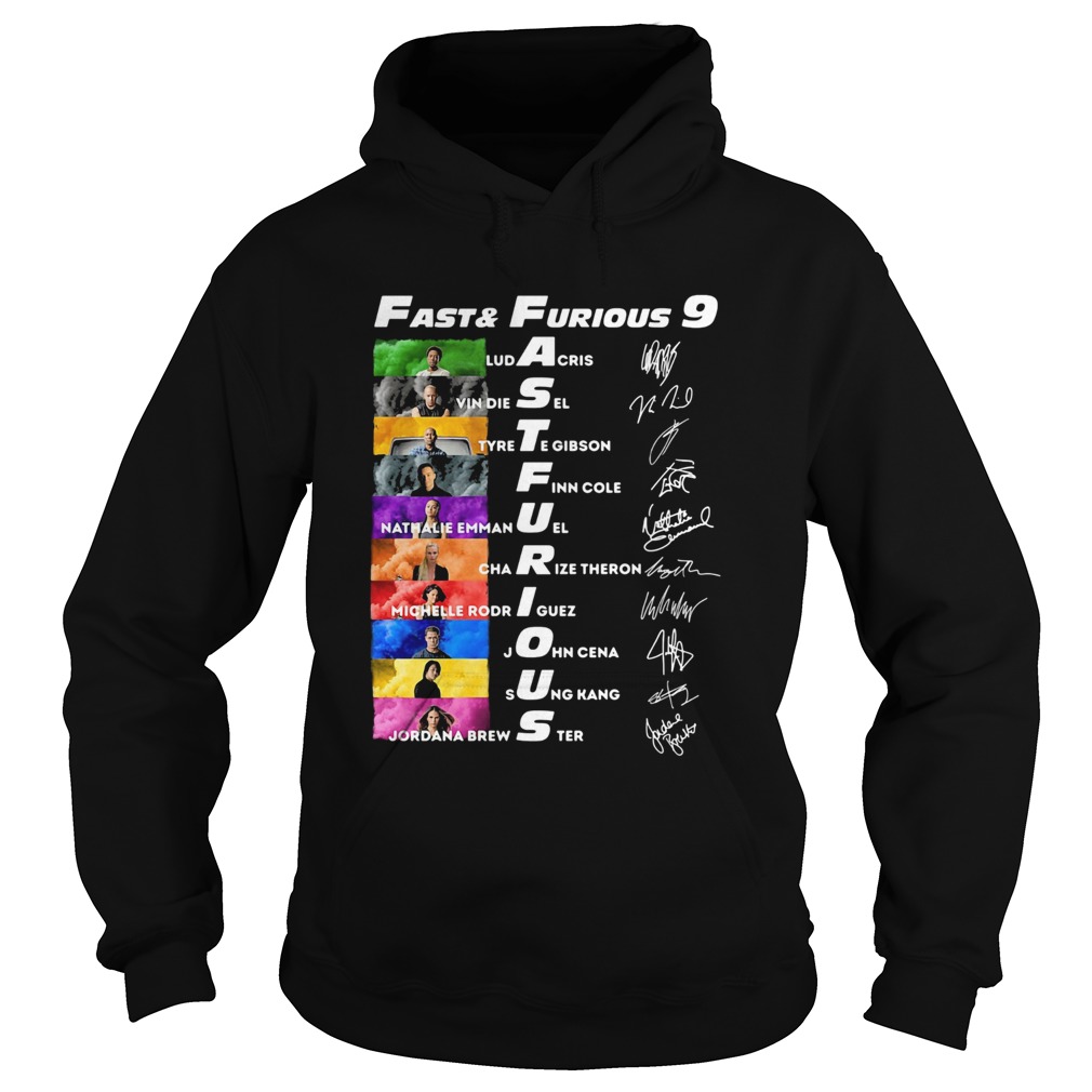 Fast and furious 9 characters signatures Hoodie