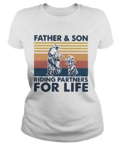 Father And Son Riding Partners For Life Vintage  Classic Ladies