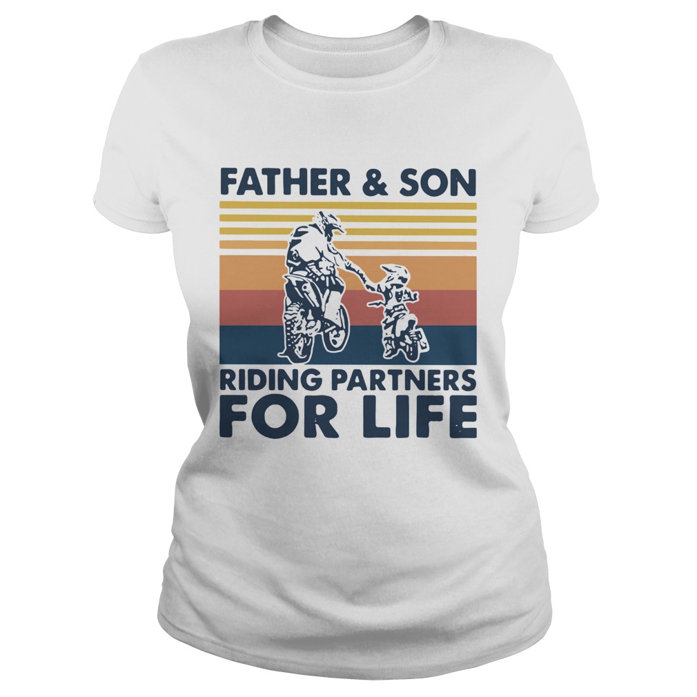 Father And Son Riding Partners For Life Vintage  Classic Ladies