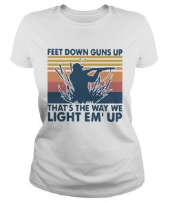 Feet Down Guns Up Thats The Way We Light Emup Vintage  Classic Ladies