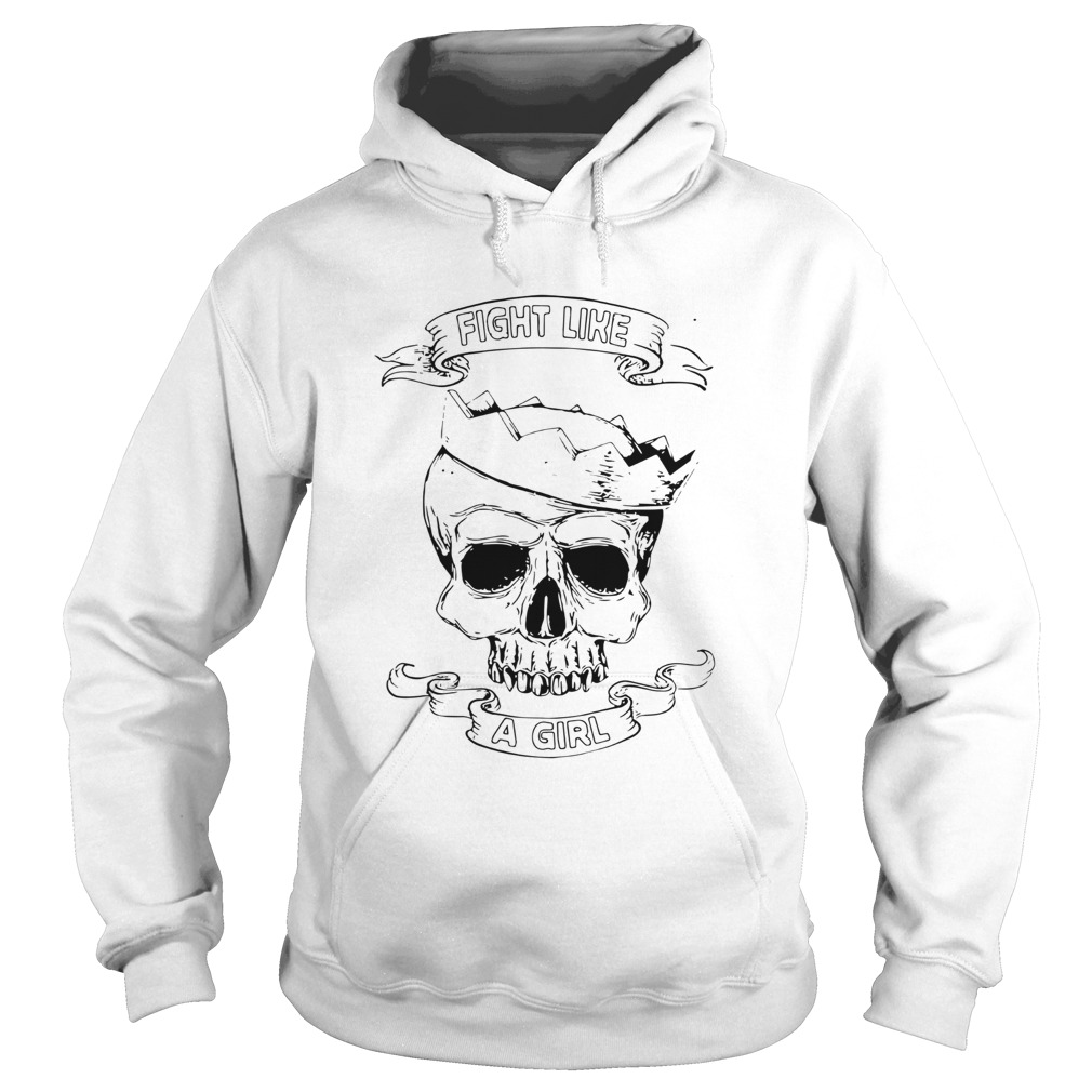 Fight Like A Girl Awareness Skull Princess  Hoodie