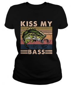 Fishing kiss my bass vintage  Classic Ladies