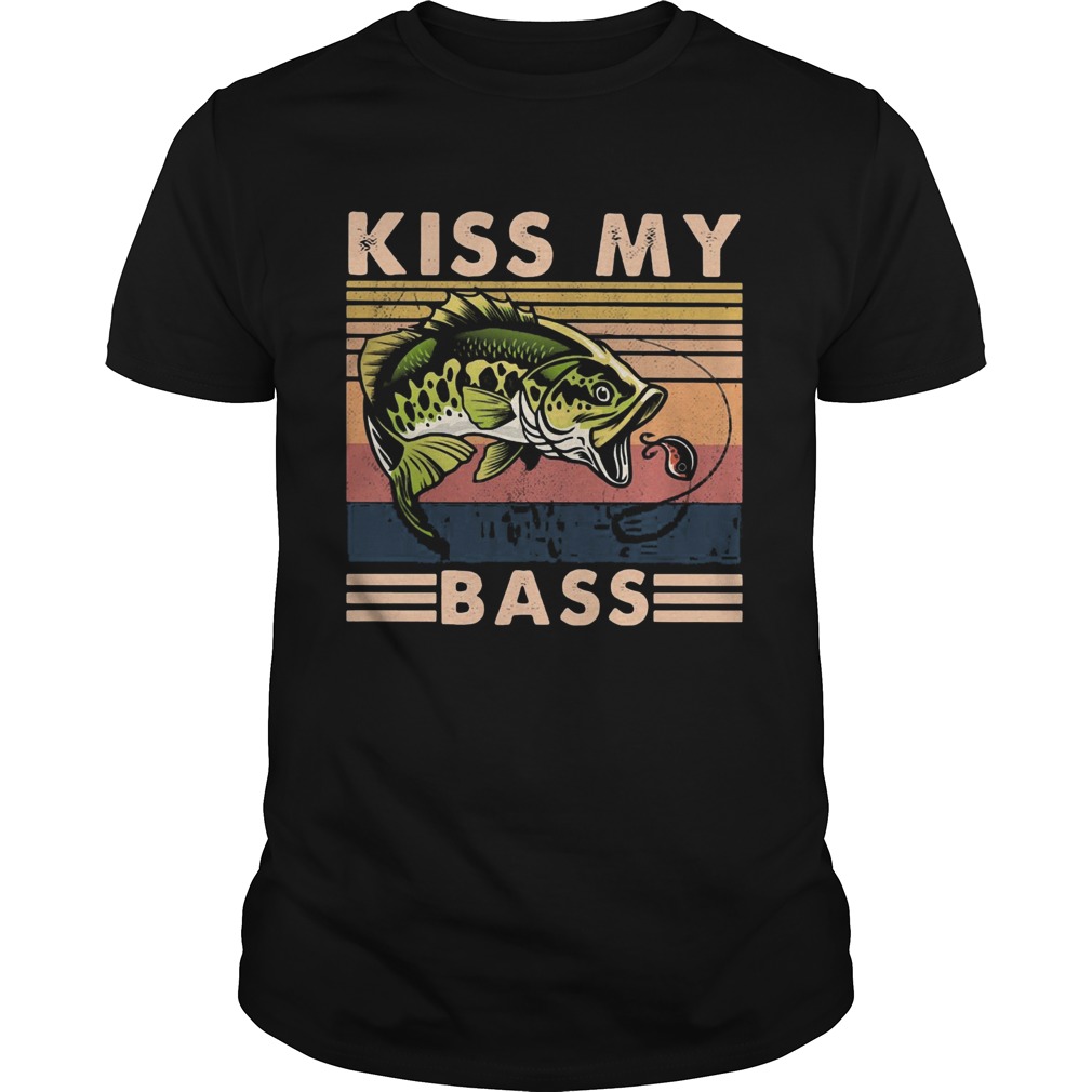 Fishing kiss my bass vintage Unisex