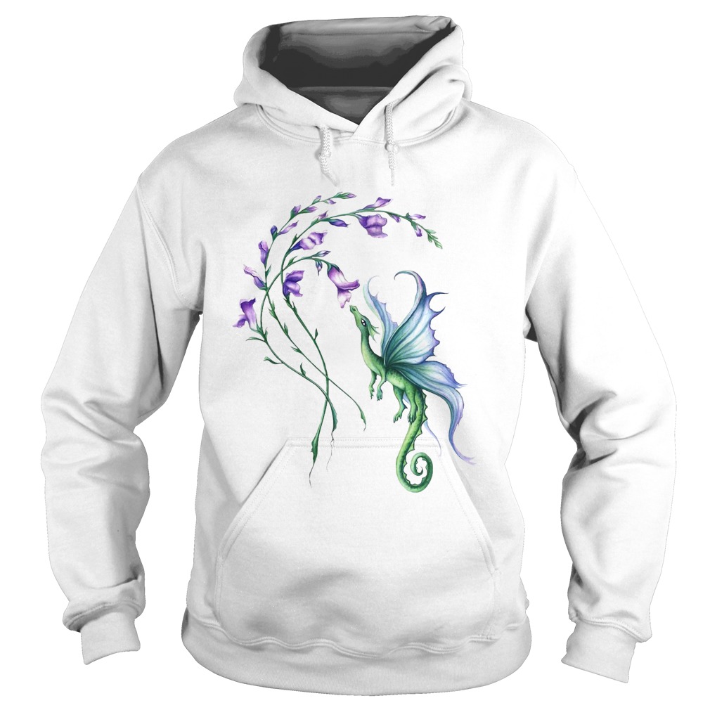 Flying Dragon And Flower  Hoodie