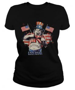 Freedom American flag veteran Independence Day  Classic Ladies