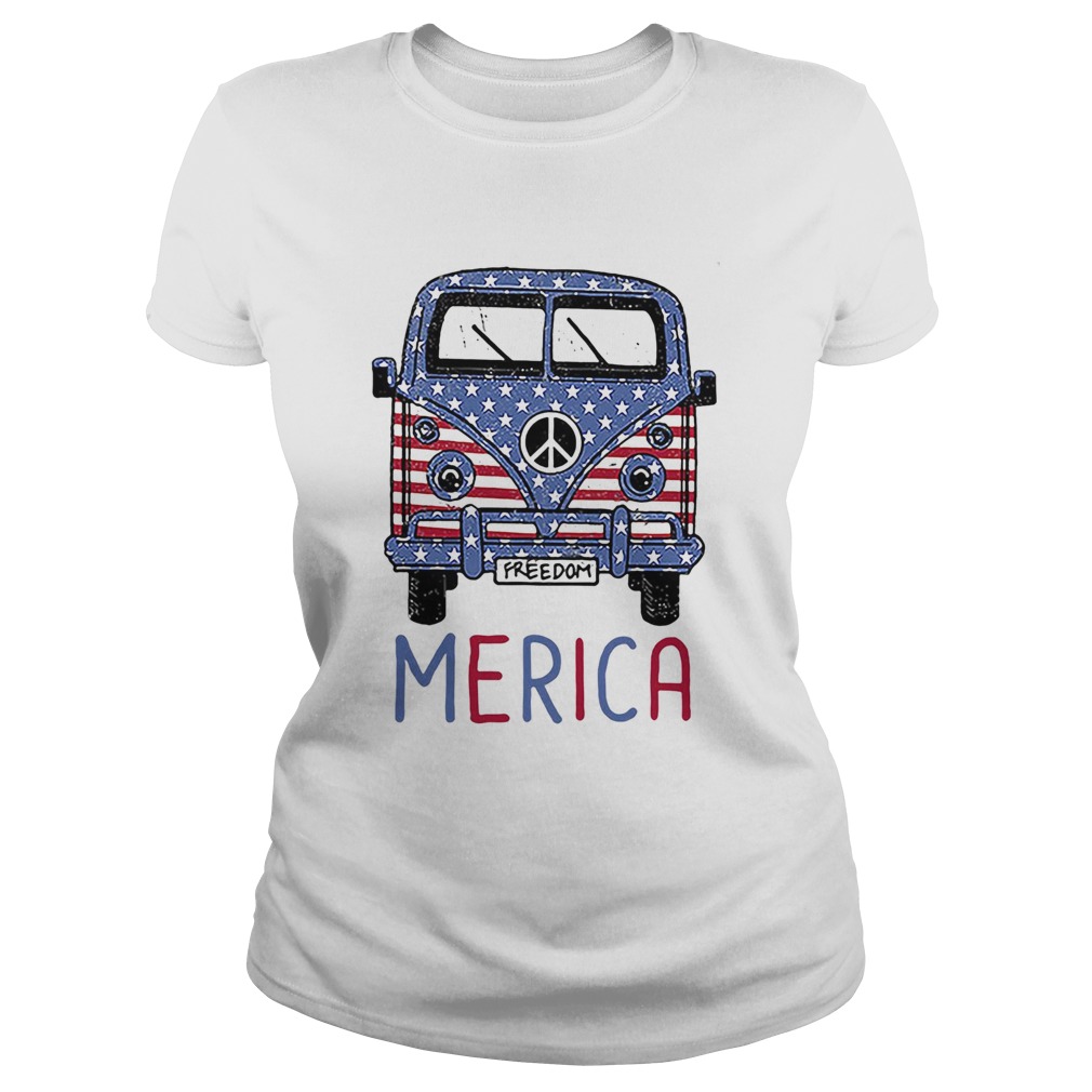 Freedom Merica American flag veteran Independence Day  Classic Ladies