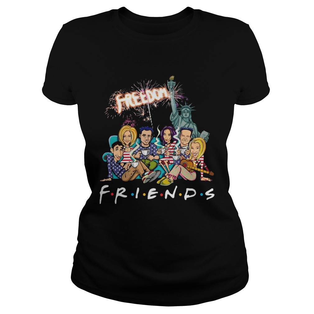 Friends The statue of liberty Freedom American flag veteran Independence Day  Classic Ladies