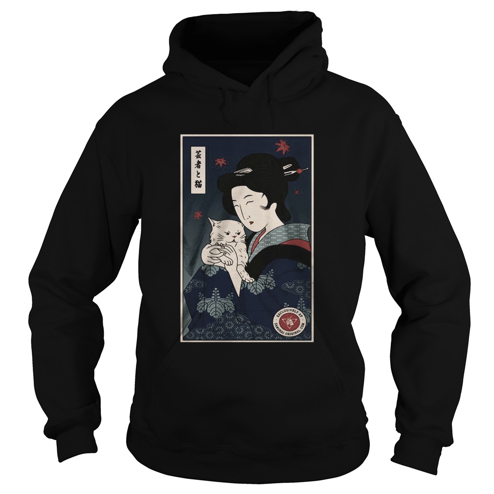 Geisha Hug Cat  Hoodie