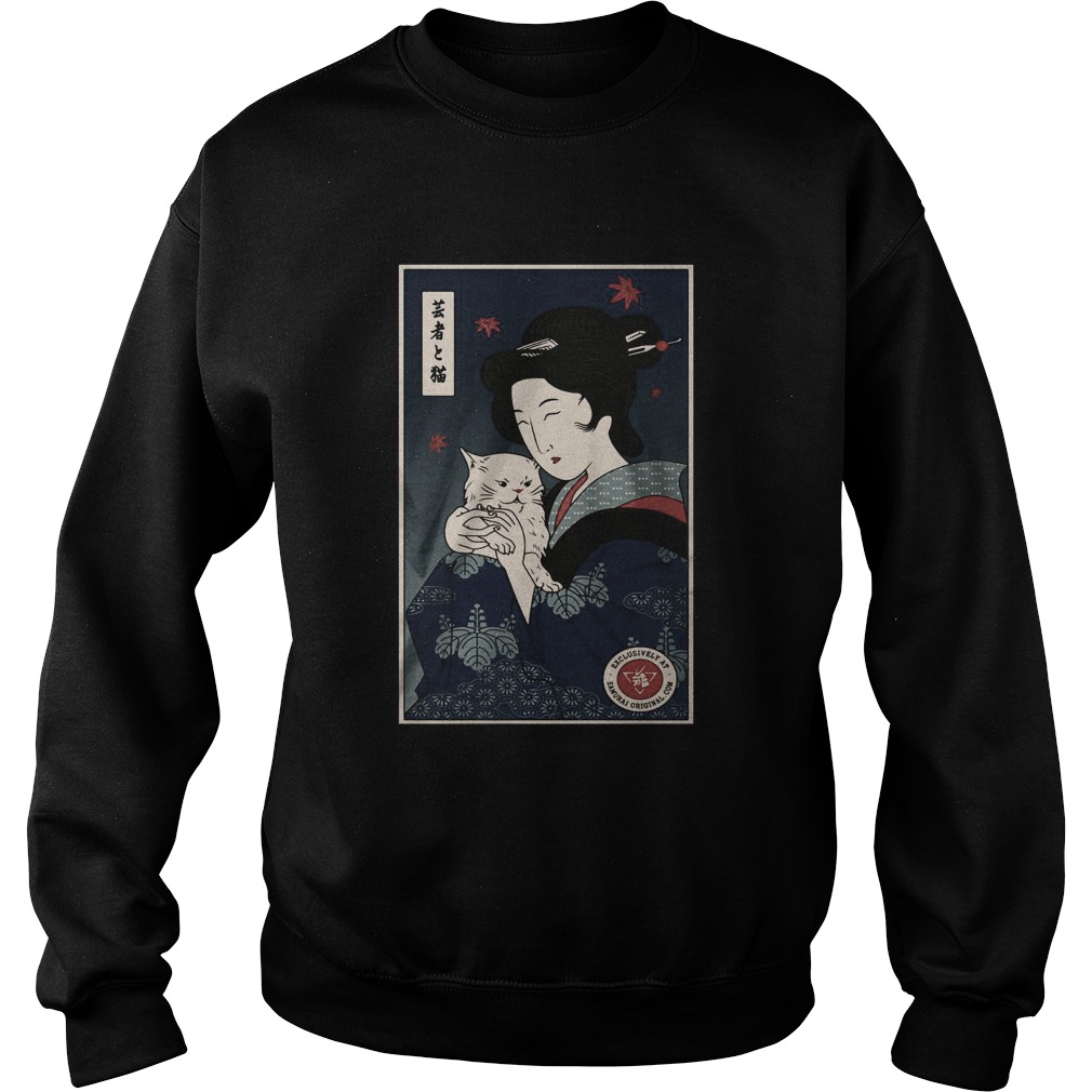 Geisha Hug Cat  Sweatshirt