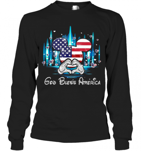 God Bless America Independence Day T-Shirt Long Sleeved T-shirt 