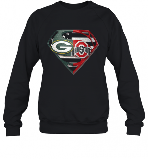 Green Bay Packers And Ohio State Superman T-Shirt Unisex Sweatshirt
