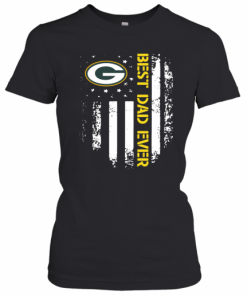 Green Bay Packers Best Dad Ever American Flag T-Shirt Classic Women's T-shirt