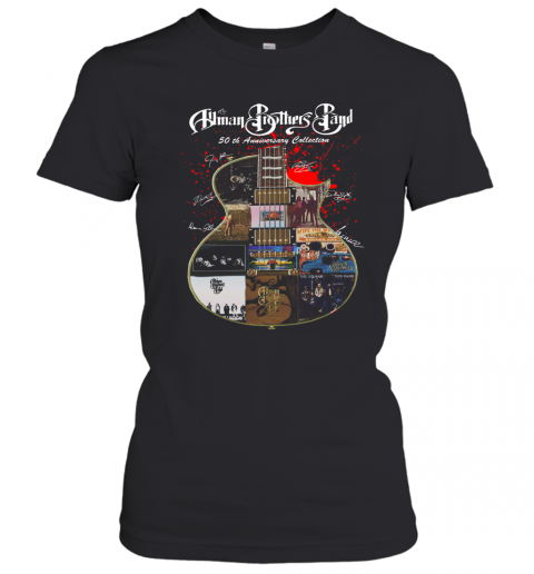 Guitar Allman Brothers Band 50Th Anniversary Collection Signature T-Shirt Classic Women's T-shirt