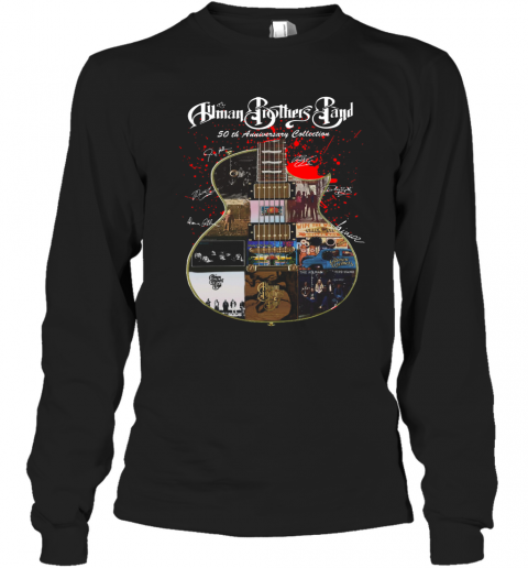 Guitar Allman Brothers Band 50Th Anniversary Collection Signature T-Shirt Long Sleeved T-shirt 