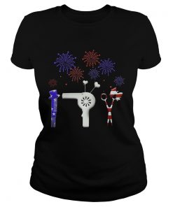 Hairstylist American flag veteran Independence Day  Classic Ladies