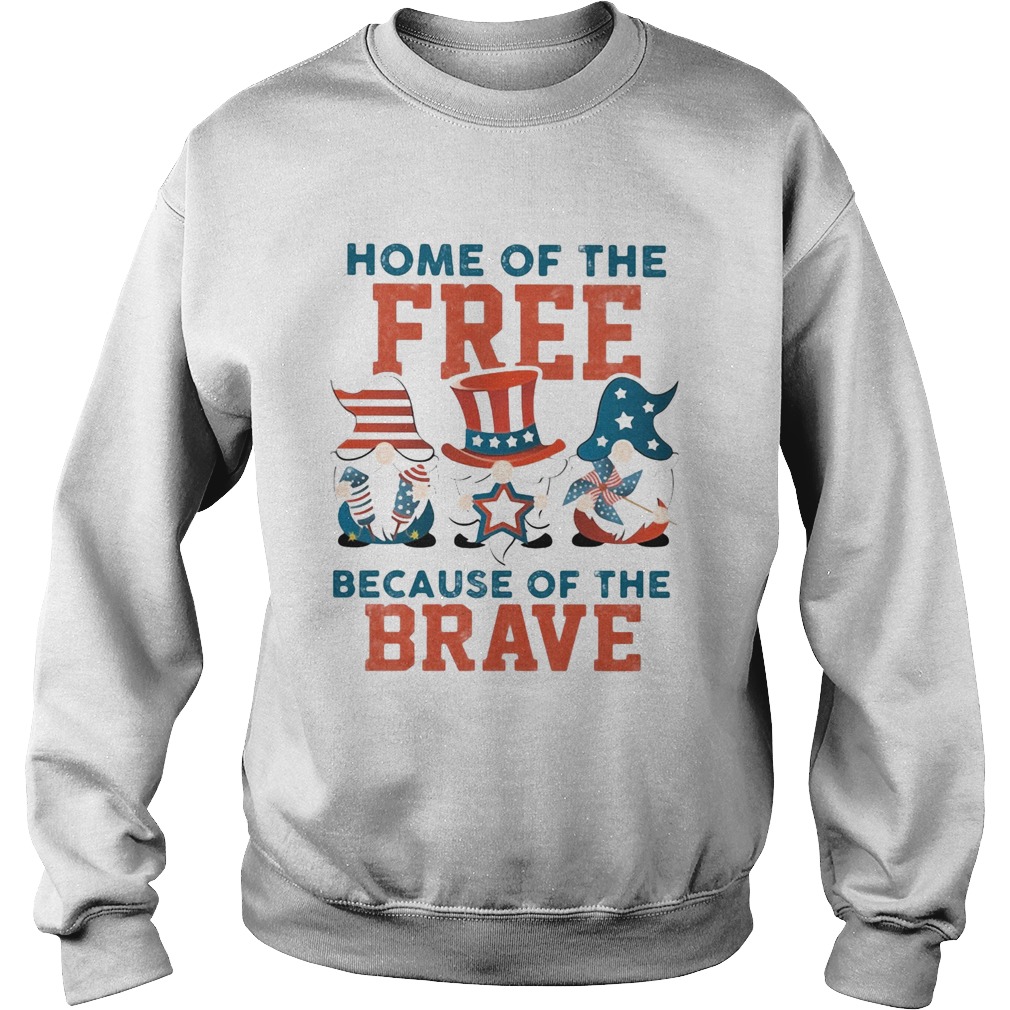 Home of the free because of the brave santa American flag veteran Independence Day  Sweatshirt